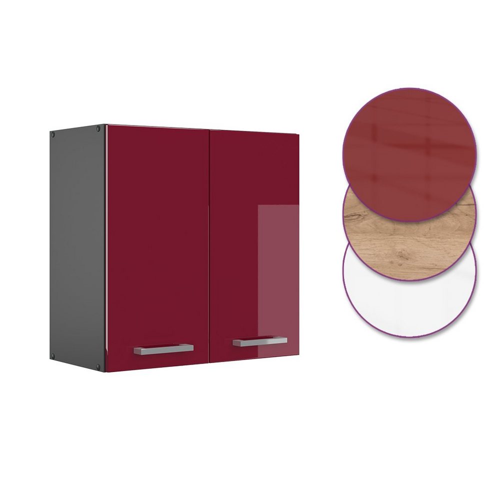 Vicco Hängeschrank R-Line, Rot Hochglanz/Anthrazit, 60 cm (1-St) – Bild 5 von 5