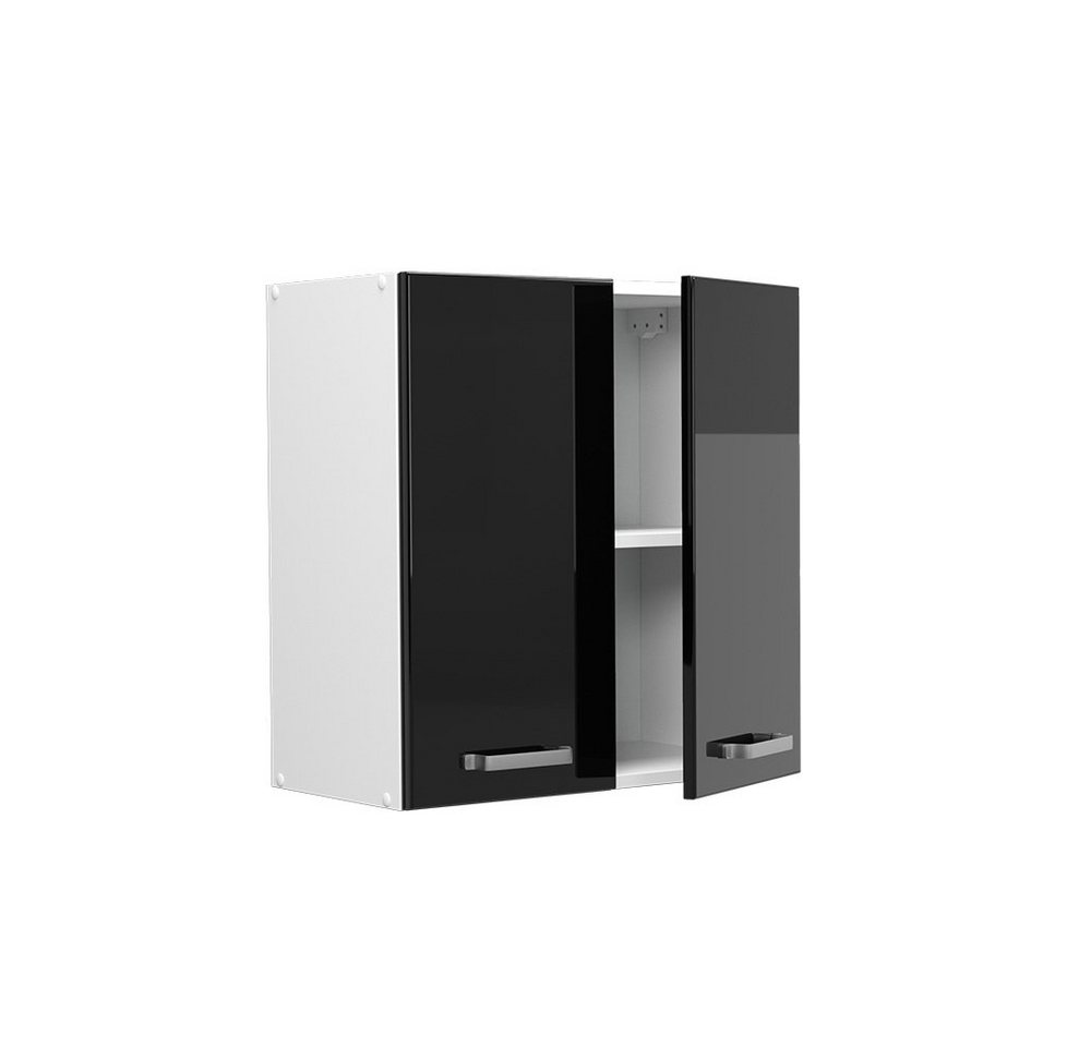 Vicco Hängeschrank R-Line, Schwarz Hochglanz/Weiß, 60 cm (1-St) – Bild 4 von 5
