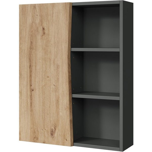 Vicco Hängeschrank Willow, Artisan/Anthrazit, 56 x 70 cm mit 3 offenen Fächern (1-St)