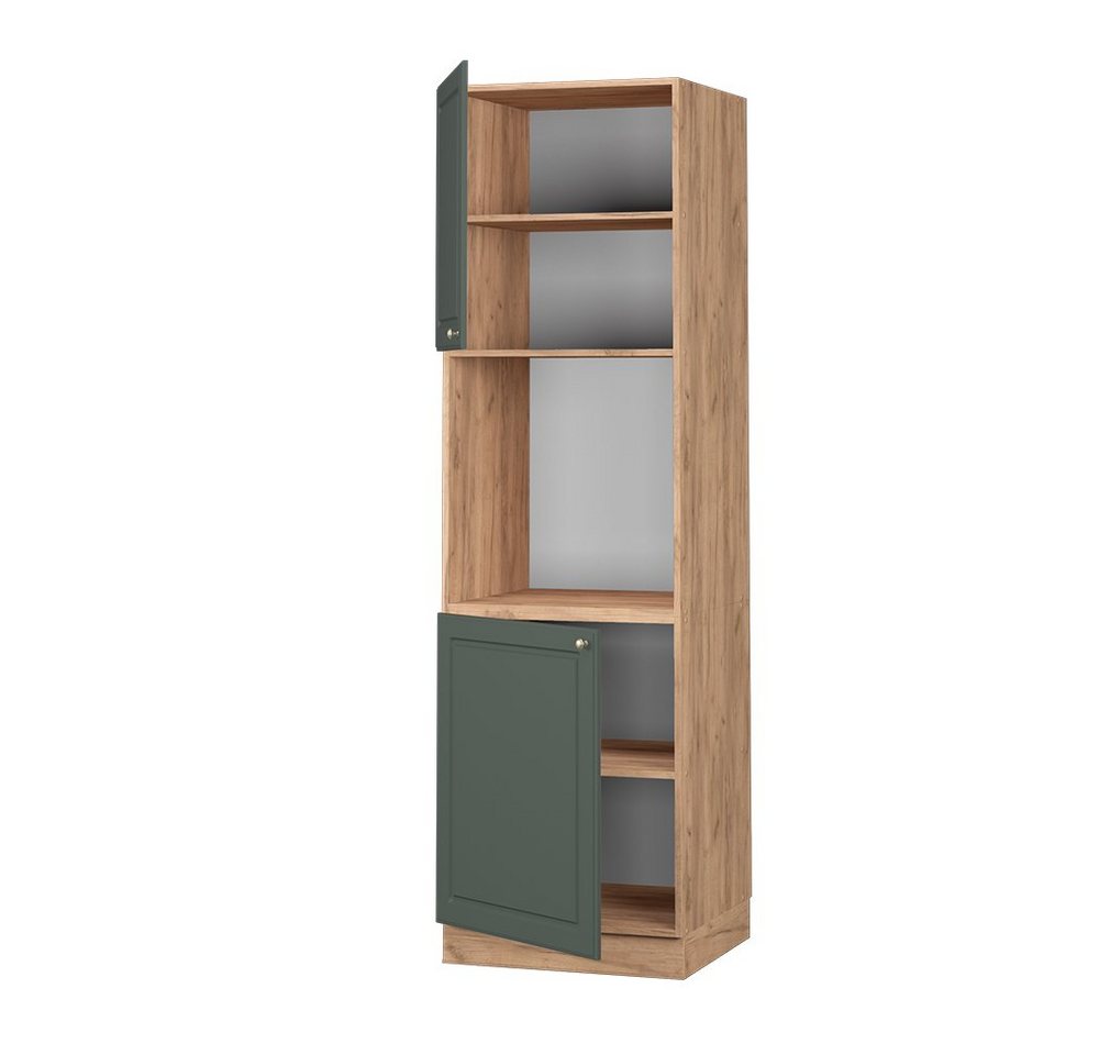 Vicco Herdumbauschrank Fame-Line, Grün-Gold Landhaus/Goldkraft Eiche, 60 cm offen (1-St) – Bild 5 von 5