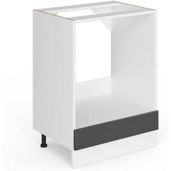 Vicco Herdumbauschrank R-Line, Anthrazit Hochglanz/Weiß, 60 cm ohne Arbeitsplatte (1-St)