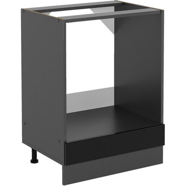 Vicco Herdumbauschrank R-Line, Schwarz Hochglanz/Anthrazit, 60 cm ohne Arbeitsplatte (1-St)