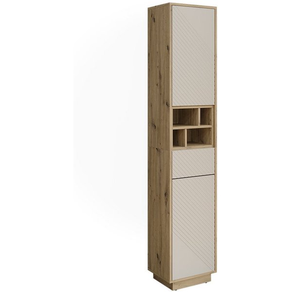 Vicco Hochschrank Beatrice, Cashmere/Artisan-Eiche, 38 x 190 cm (1-St)
