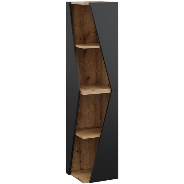 Vicco Hochschrank Benno, Anthrazit/Eiche, 31.6 x 70.5 cm mit 3 Ablagen (1-St)
