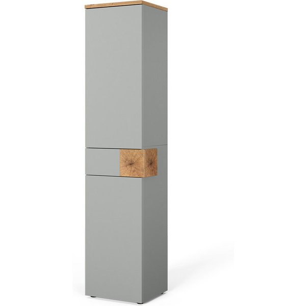 Vicco Hochschrank Eden, Grau/Artisan, 40 x 184.2 cm mit 2 Türen & 1 Schublade (1-St)