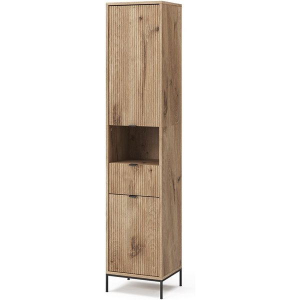 Vicco Hochschrank Eliza, Viking Oak/Sonoma, 40 x 190 cm mit Tür und Schublade (1-St)