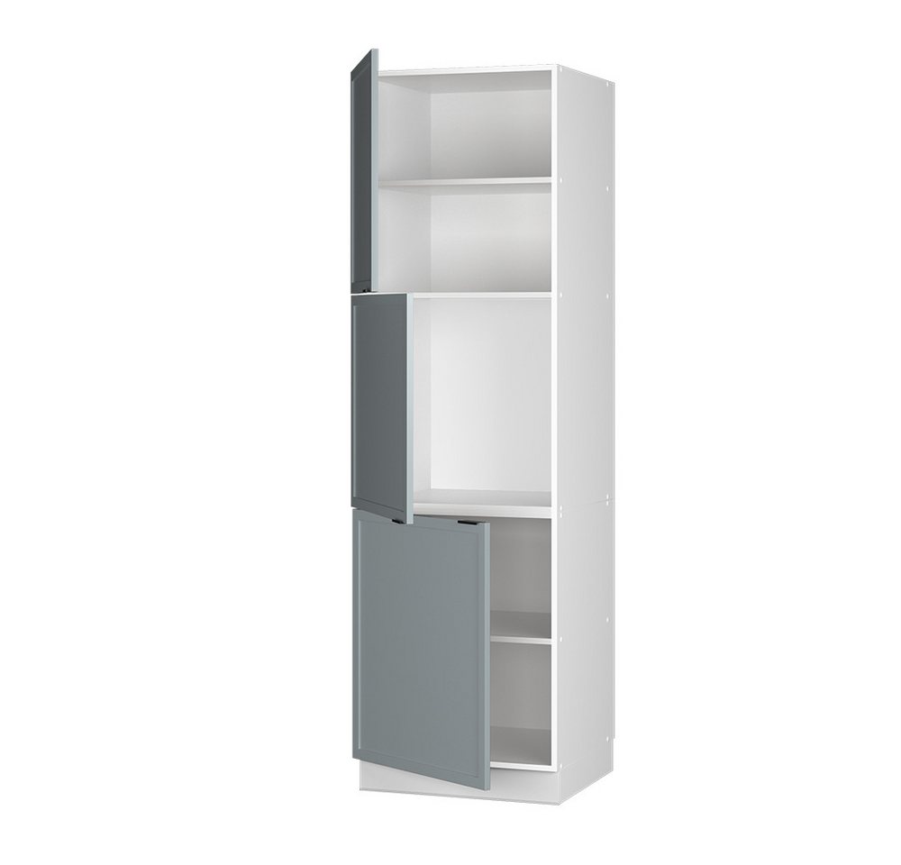 Vicco Hochschrank Fame-Line, Hellblau-grau/Weiß, 60 cm (1-St) – Bild 4 von 5