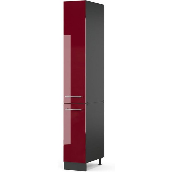 Vicco Hochschrank Fame-Line, Bordeaux Hochglanz/Anthrazit, 30 cm (1-St)