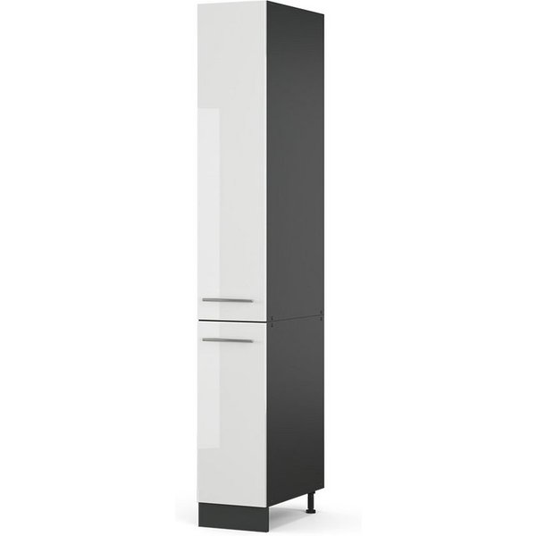 Vicco Hochschrank Fame-Line, Weiß Hochglanz/Anthrazit, 30 cm (1-St)