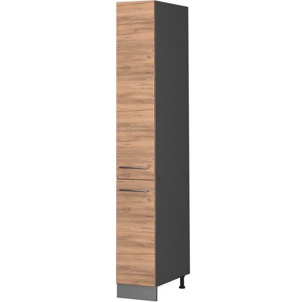 Vicco Hochschrank Fame-Line, Goldkraft Eiche/Anthrazit, 30 cm (1-St)