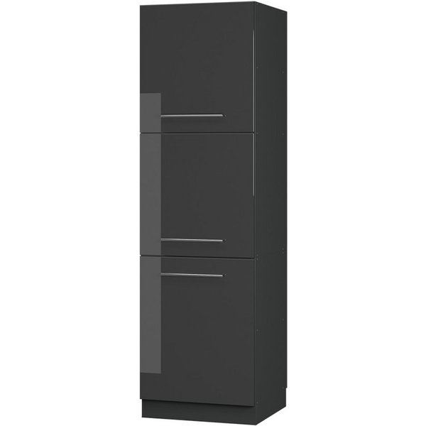Vicco Hochschrank Fame-Line, Anthrazit Hochglanz/Anthrazit, 60 cm (1-St)