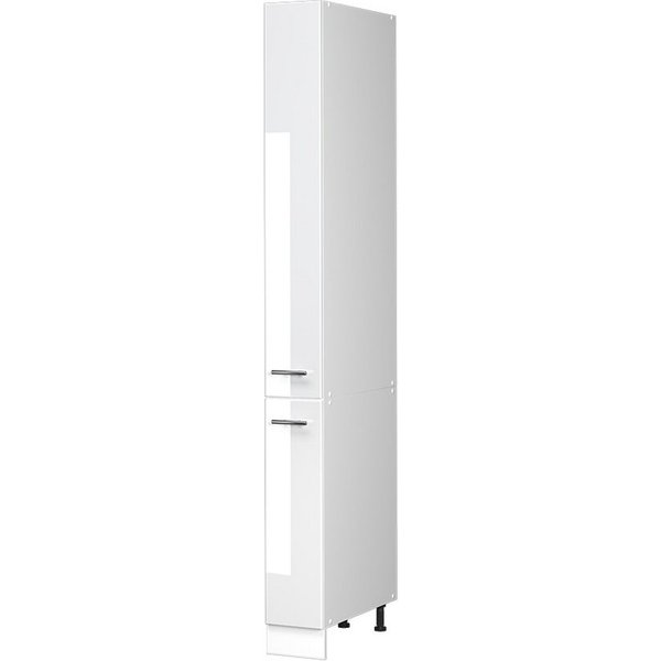 Vicco Hochschrank Fame-Line, Weiß Hochglanz/Weiß, 20 cm (1-St)