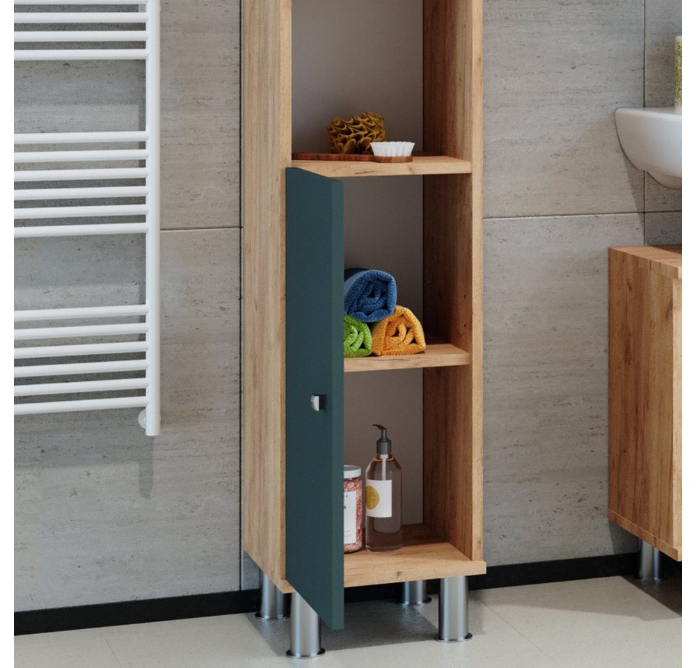 Vicco Hochschrank Fynn, Grün/Goldkraft Eiche, 30 x 190 cm (1-St) – Bild 5 von 5