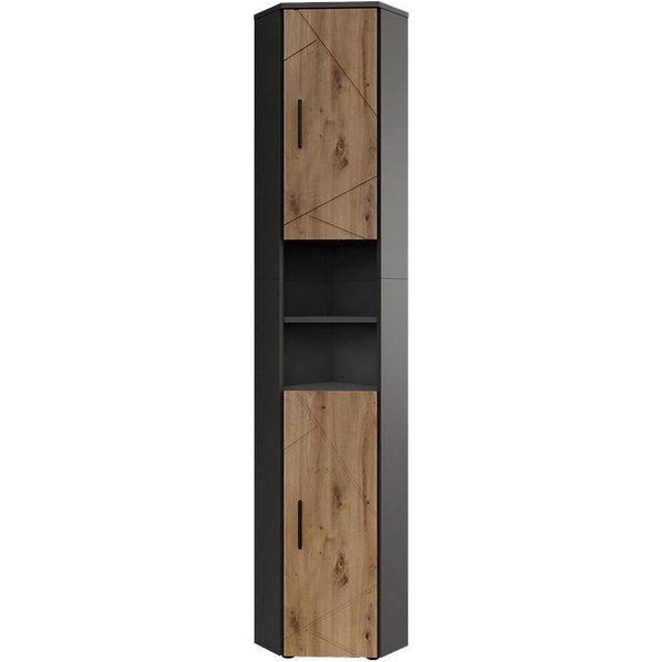 Vicco Hochschrank Irma, Anthrazit/Goldkraft Eiche, 33 x 192 cm mit 2 Türen (1-St)