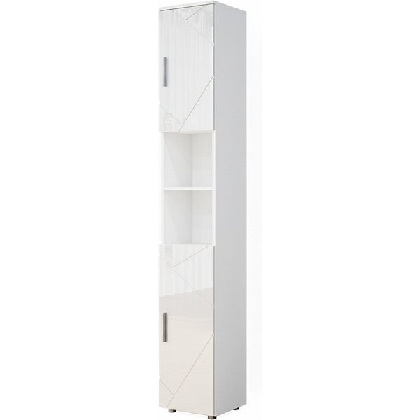 Vicco Hochschrank Irma, Weiß Hochglanz, 30 x 192 cm (1-St)