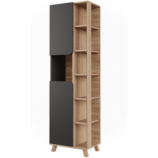 Vicco Hochschrank Karen, Sonoma/Anthrazit, 50 x 175 cm mit 2 Türen (1-St)