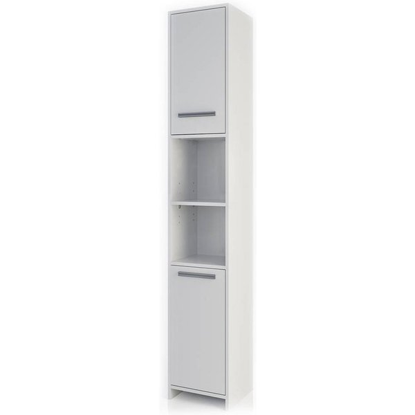 Vicco Hochschrank Kiko, Weiß, 30 x 190 cm (1-St) verstellbar