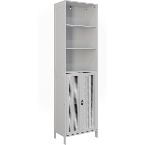 Vicco Hochschrank Liora, Weiß, 48 x 170 cm mit 2 Türen (1-St)