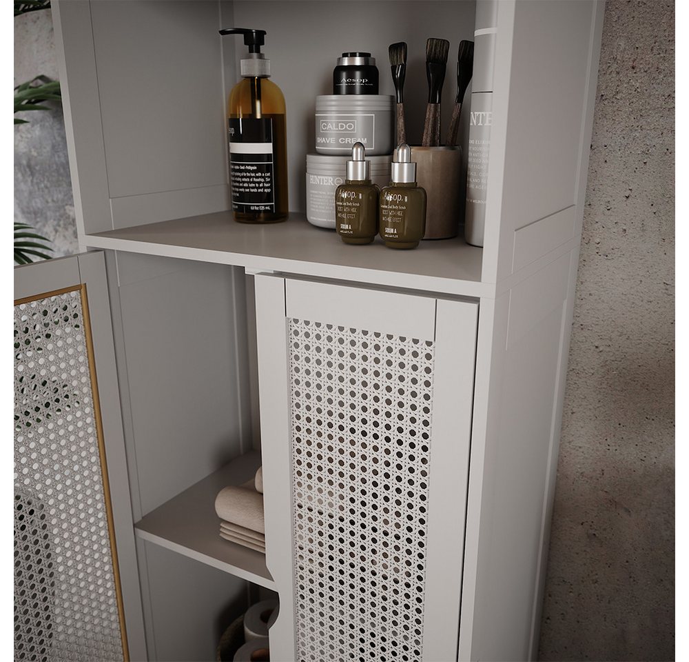 Vicco Hochschrank Liora, Weiß, 48 x 170 cm mit 2 Türen (1-St) – Bild 4 von 5