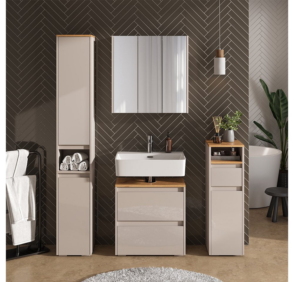 Vicco Hochschrank Majest, Cashmere/Artisan, 30.2 x 191.5 cm mit 2 Türen (1-St) – Bild 3 von 5