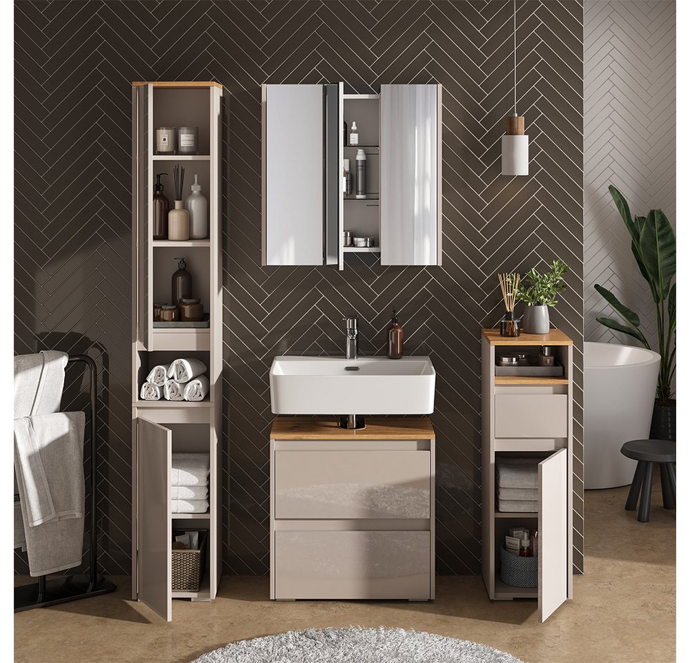 Vicco Hochschrank Majest, Cashmere/Artisan, 30.2 x 191.5 cm mit 2 Türen (1-St) – Bild 5 von 5