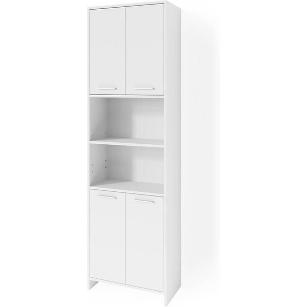 Vicco Hochschrank Maris, Weiß/Weiß, 56.1 x 190 cm Toilettenschrank (1-St)
