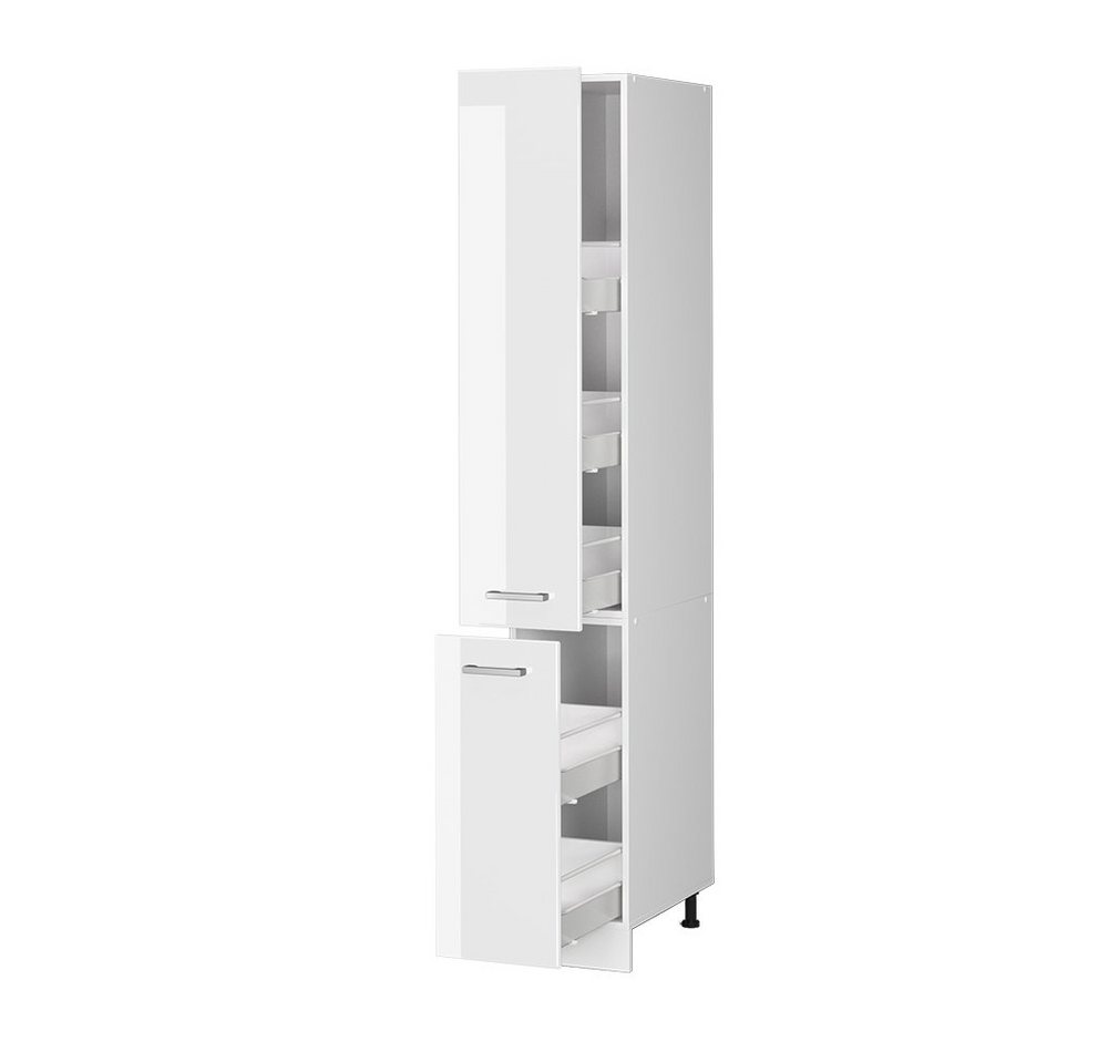 Vicco Hochschrank R-Line, Weiß Hochglanz/Weiß, 30 cm (1-St) – Bild 4 von 5