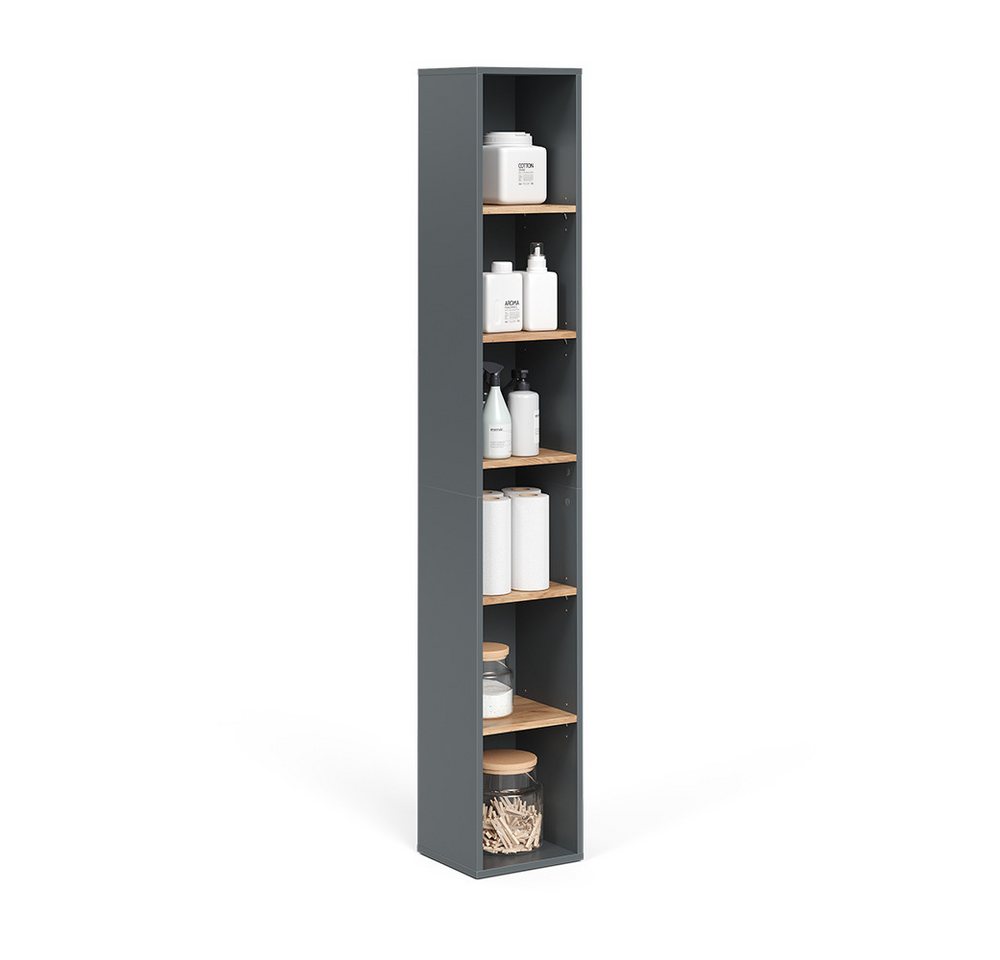 Vicco Hochschrank Viktor, Anthrazit/Goldkraft Eiche, 30 x 188.6 cm (1-St) – Bild 5 von 5