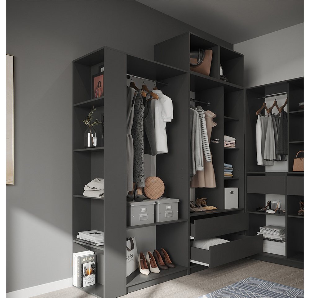 Vicco Kleiderschrank Elmo, Anthrazit, 50 x 200 cm (1-St) – Bild 5 von 5