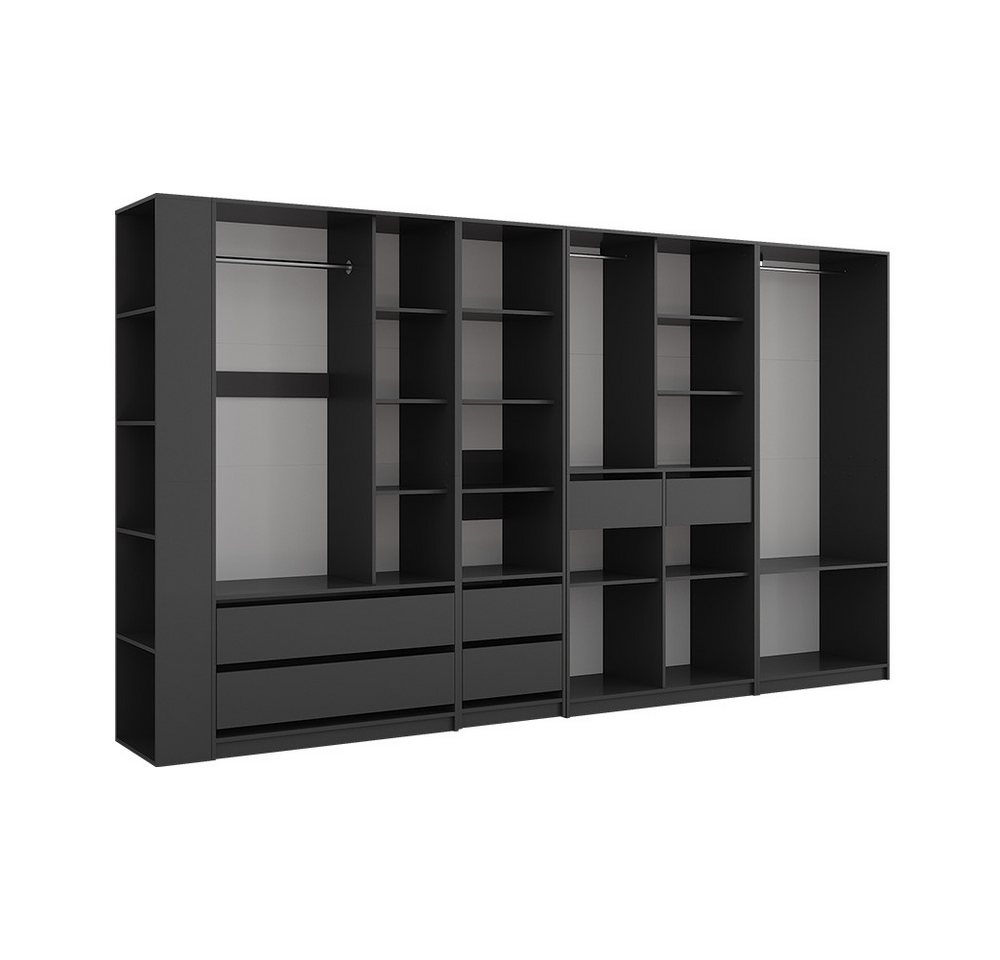 Vicco Kleiderschrank Elmo, Anthrazit, 50 x 200 cm 5er Set (5-St) – Bild 2 von 5