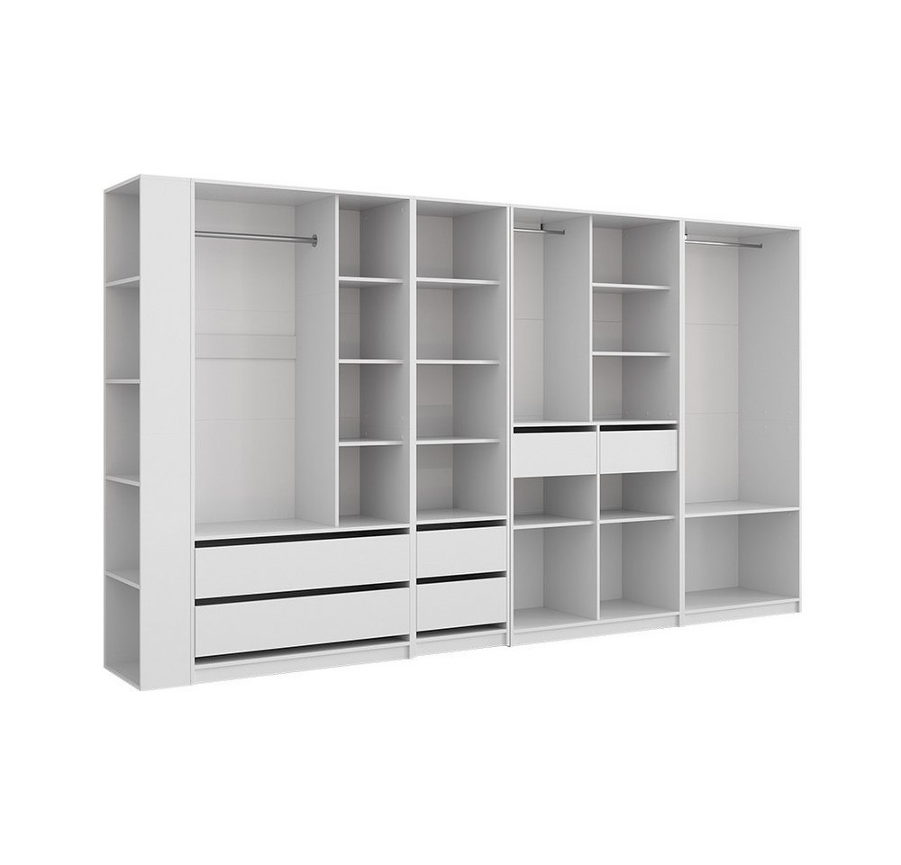 Vicco Kleiderschrank Elmo, Weiß, 50 x 200 cm 5er Set (5-St) – Bild 2 von 5