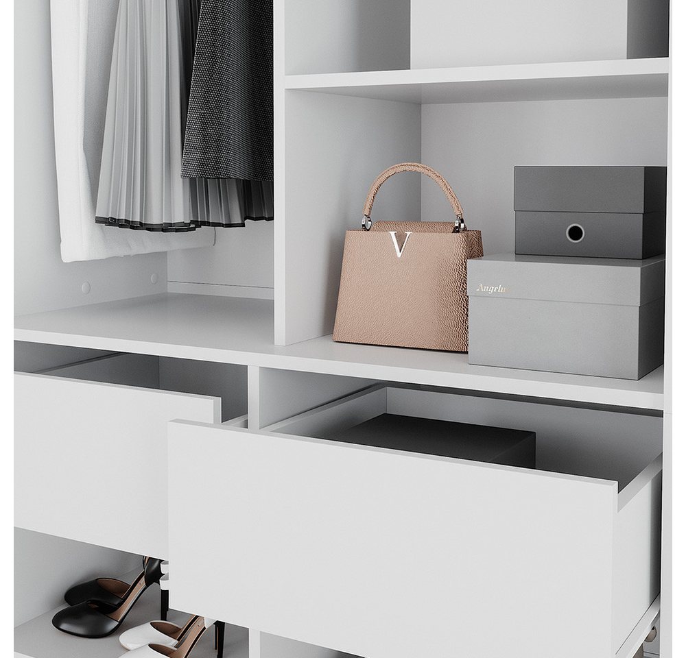 Vicco Kleiderschrank Elmo, Weiß, 100 x 200 cm 3er Set (3-St) – Bild 4 von 5