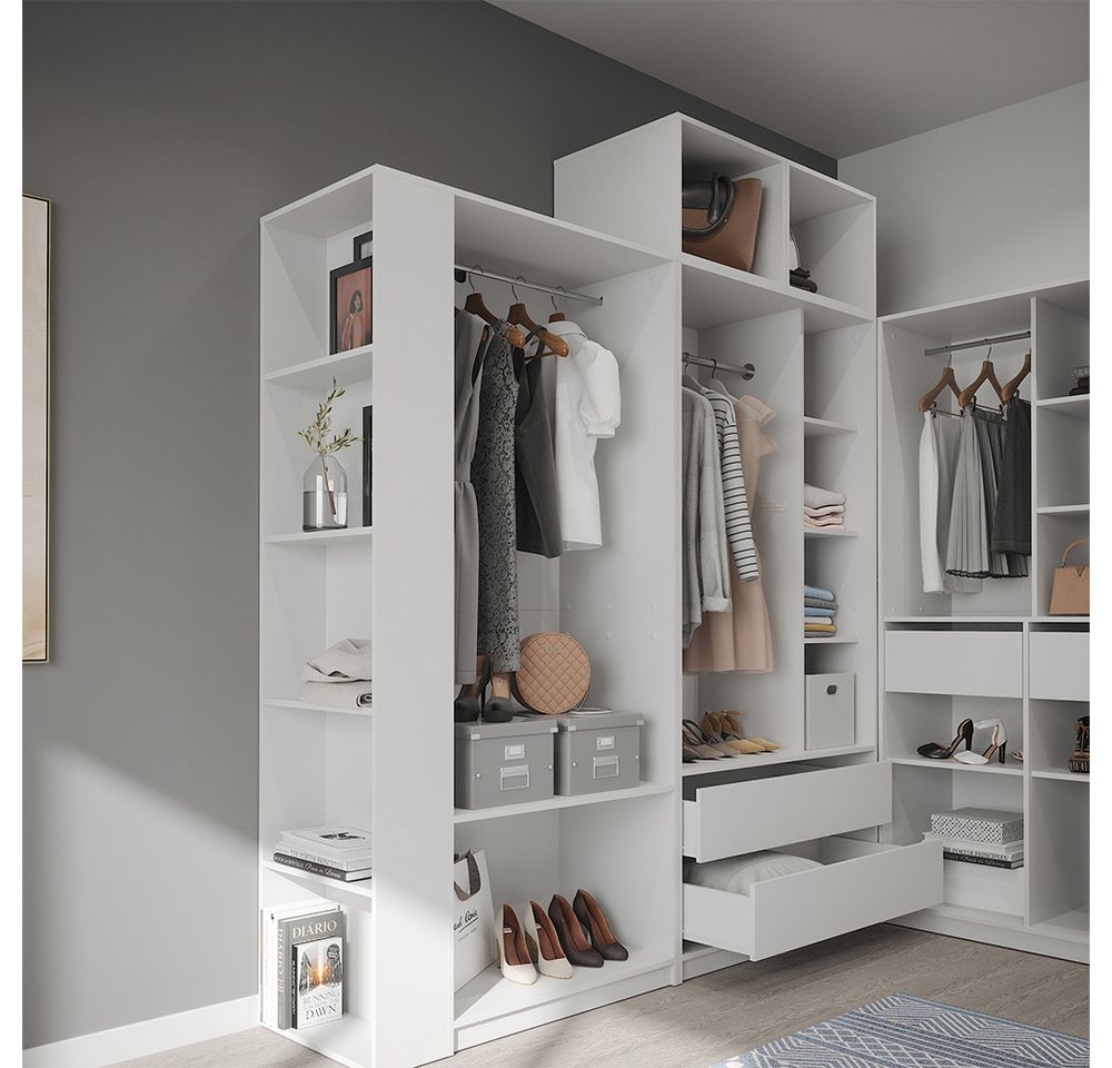 Vicco Kleiderschrank Elmo, Weiß, 100 x 200 cm 3er Set (3-St) – Bild 5 von 5