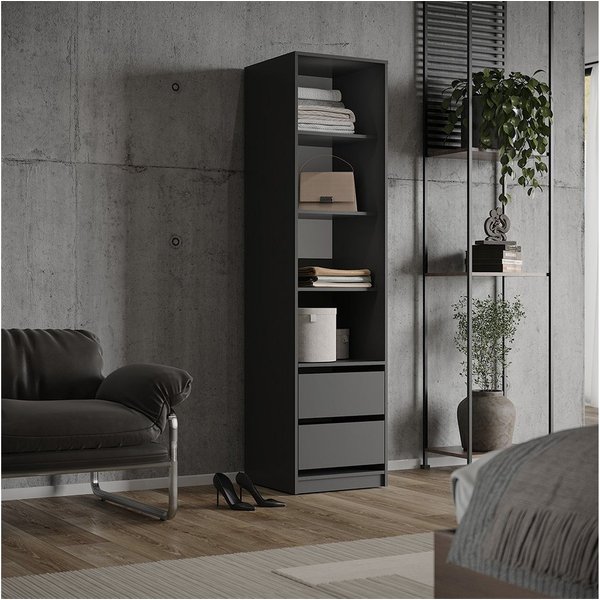 Vicco Kleiderschrank Elmo, Anthrazit, 50 x 200 cm (1-St)