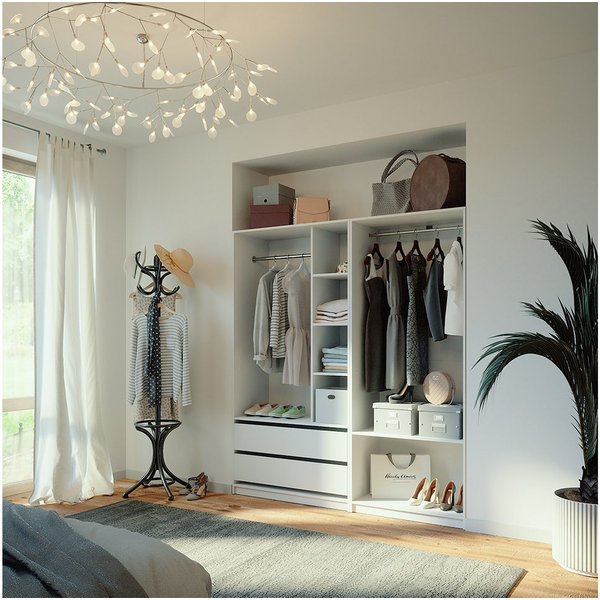 Vicco Kleiderschrank Elmo, Weiß, 180 x 200 cm 2er Set (2-St)