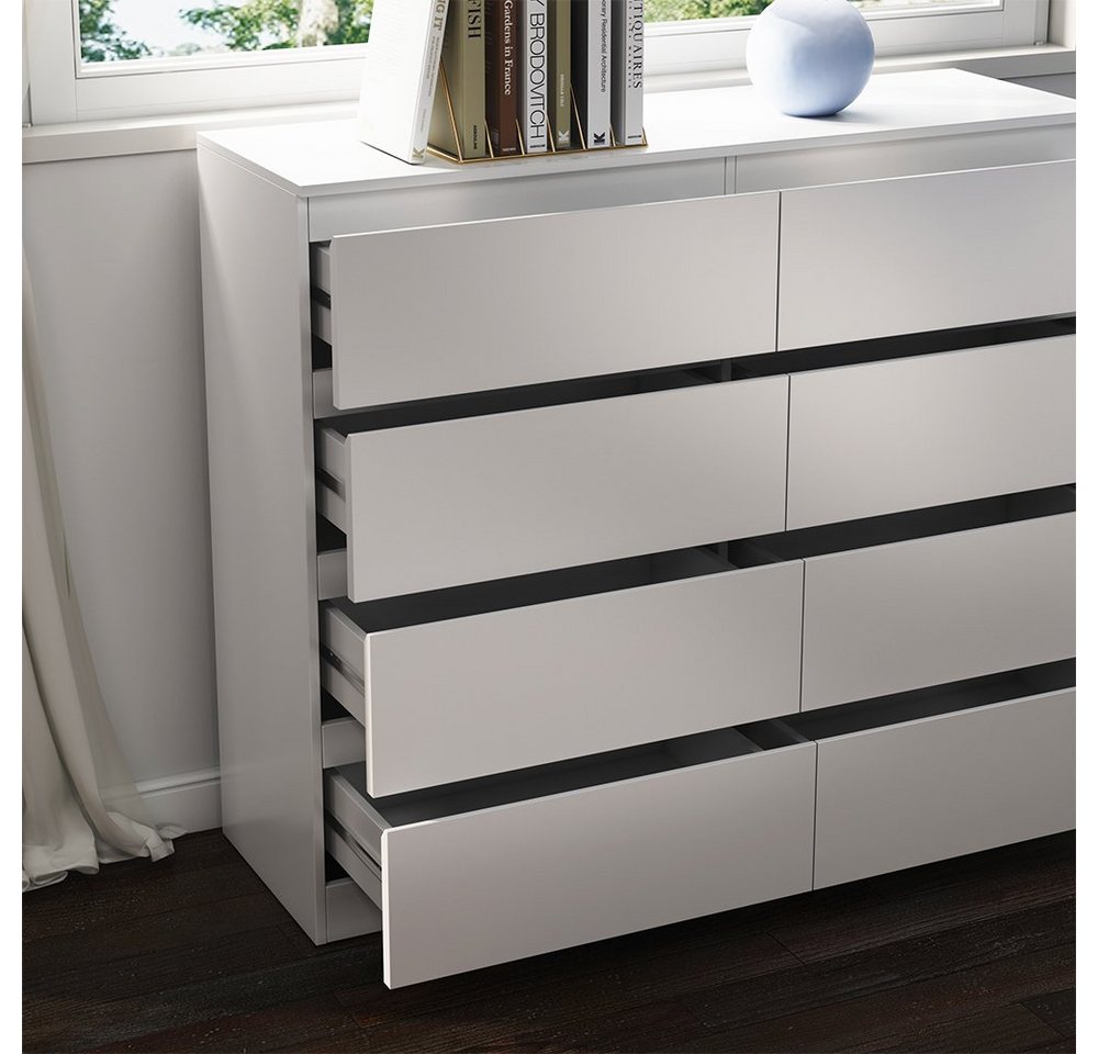 Vicco Kommode Calisto, Weiß/Weiß, 120 x 101.5 cm (1 St) – Bild 5 von 5