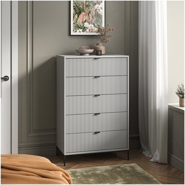 Vicco Kommode Eliza, Grau, 76 x 120 cm (1 St)