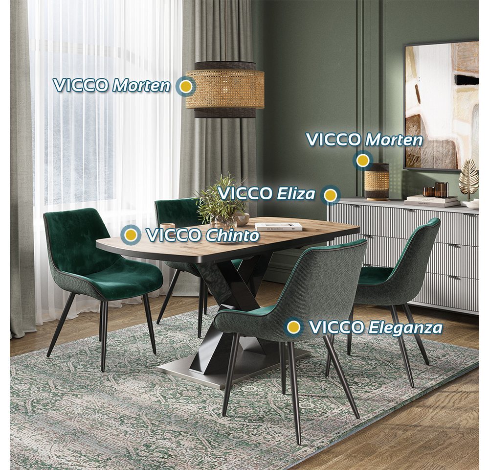 Vicco Kommode Eliza, Grau, 76 x 120 cm (1 St) – Bild 3 von 5
