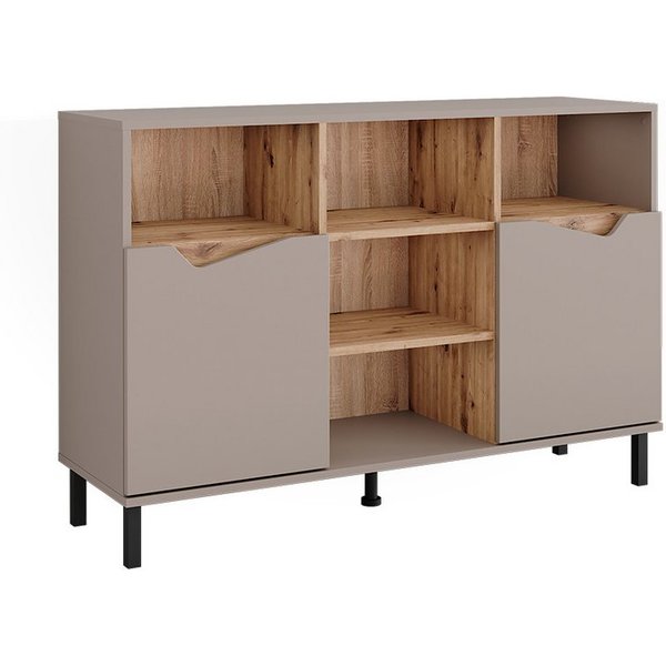 Vicco Kommode Marelle, Greige/Artisan, 120 x 81.3 cm mit 2 Türen (1 St)