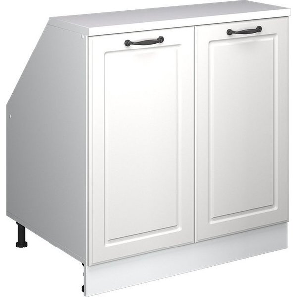 Vicco Kommode Rion, Weiß Landhaus/Weiß, 80 x 81.6 cm mit 2 Türen, Schrankkorpu... (1 St)