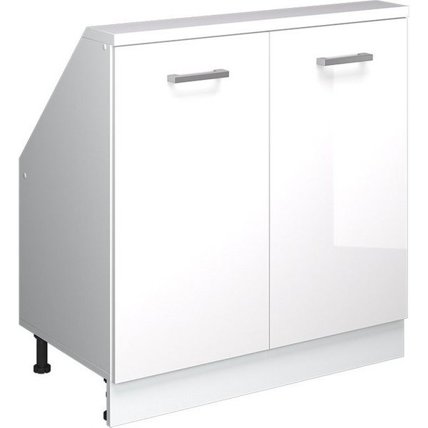 Vicco Kommode Rion, Weiß Hochglanz/Weiß/Weiß, mit 2 Türen (1 St)