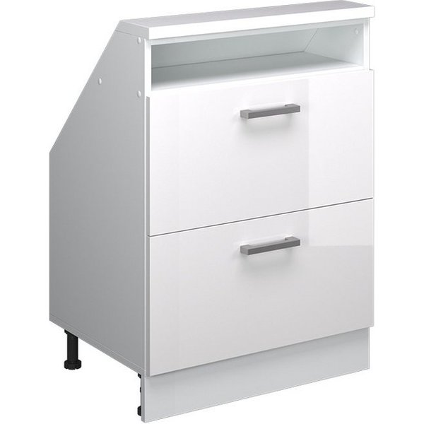 Vicco Kommode Rion, Weiß Hochglanz/Weiß/Weiß, mit 2 Schubladen (1 St)