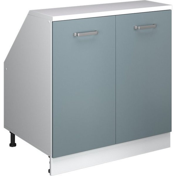Vicco Kommode Rion, Blau-Grau/Weiß, 80 x 81.6 cm mit 2 Türen, Schrankkorpus 60 ... (1 St)