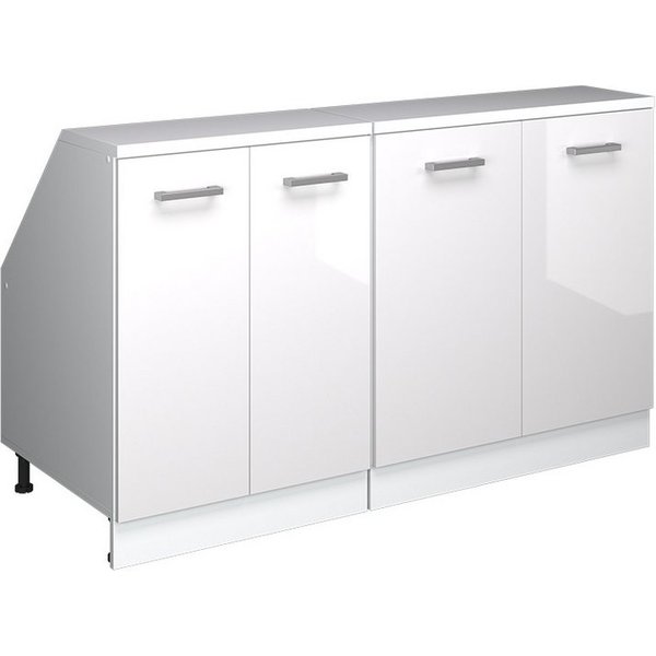 Vicco Kommode Rion, Weiß Hochglanz/Weiß, 140 cm 2er Set Schrankkorpuss 60 cm Tiefe (2 St)