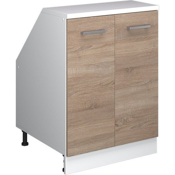 Vicco Kommode Rion, Sonoma/Weiß, 60 x 81.6 cm mit 2 Türen, Schrankkorpus 60 cm ... (1 St)