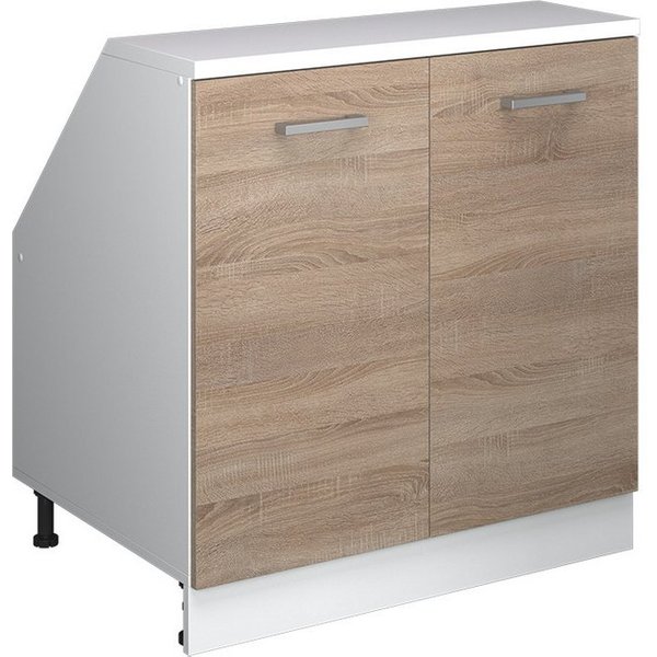 Vicco Kommode Rion, Sonoma/Weiß, 80 x 81.6 cm mit 2 Türen, Schrankkorpus 60 cm ... (1 St)