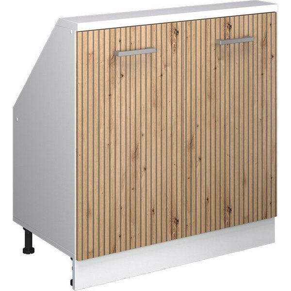 Vicco Kommode Rion, Artisan Eiche/Weiß/Weiß, mit 2 Türen (1 St)