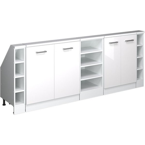Vicco Kommode Rion, Weiß Hochglanz/Weiß/Weiß, 5er Set (5 St)