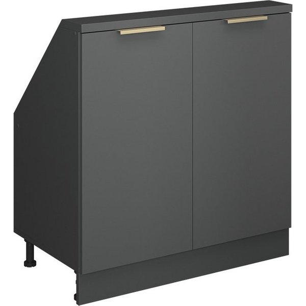 Vicco Kommode Rion, Anthrazit-Gold, 80 x 81.6 cm mit 2 Türen (1 St)