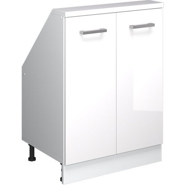 Vicco Kommode Rion, Weiß Hochglanz/Weiß/Weiß, mit 2 Türen (1 St)